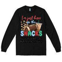 Black im just here for the snacks commercials and  halftime show Long Sleeve Tee - MaliasSmallBusiness