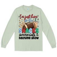 Matcha im just here for the snacks commercials and  halftime show Long Sleeve Tee - MaliasSmallBusiness