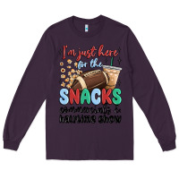 Plum im just here for the snacks commercials and  halftime show Long Sleeve Tee - MaliasSmallBusiness