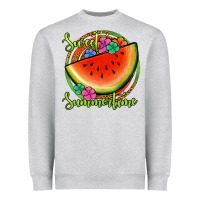 Heather Grey sweet summertime watermelon Heavyweight Sweatshirt - Jasminsmagicworld