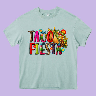 Taco Fiesta Heavy Core Tee Designed By Cts Tumbler Store