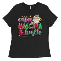 Black coffee mascara and hustle Ladies Tee - Zillion Design Studio