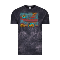 Cloud Black sunflower gemstone serape background Vintage Tee - AdoDesignShop