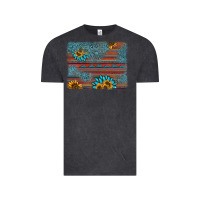 Vintage Black sunflower gemstone serape background Vintage Tee - AdoDesignShop