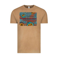 Vintage Camel sunflower gemstone serape background Vintage Tee - AdoDesignShop