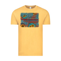 Vintage Mustard sunflower gemstone serape background Vintage Tee - AdoDesignShop
