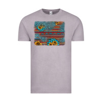 Vintage Zinc sunflower gemstone serape background Vintage Tee - AdoDesignShop