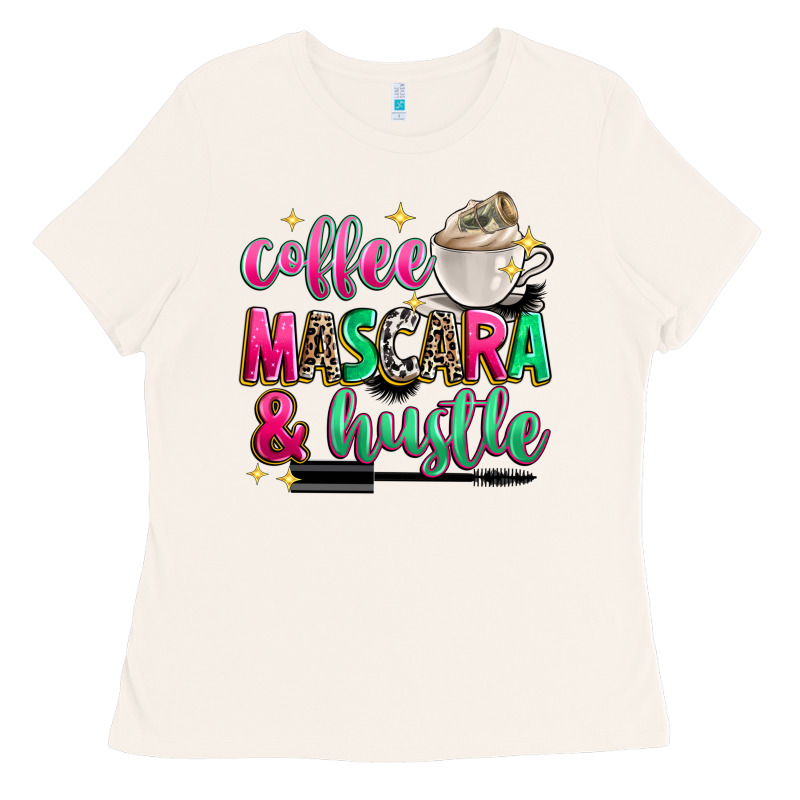 Coffee Mascara And Hustle Ladies Tee by Zillion Design Studio | Teevron