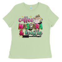 Matcha coffee mascara and hustle Ladies Tee - Zillion Design Studio