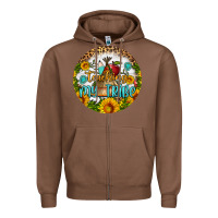 Chestnut teaching my tribe round earring Zipper Hoodie - BundleAndBundleShop