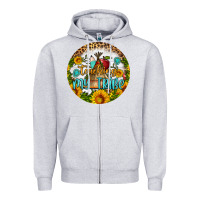 Heather Grey teaching my tribe round earring Zipper Hoodie - BundleAndBundleShop