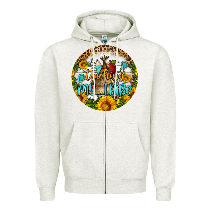 Teaching My Tribe Round Earring Zipper Hoodie by BundleAndBundleShop | Teevron