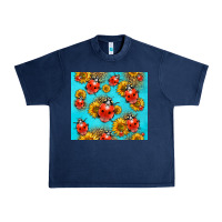 Navy Western Sunflowers Ladybug Urban Heavy Tee - LillyAllenDesigns