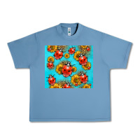 Pebble Blue Western Sunflowers Ladybug Urban Heavy Tee - LillyAllenDesigns