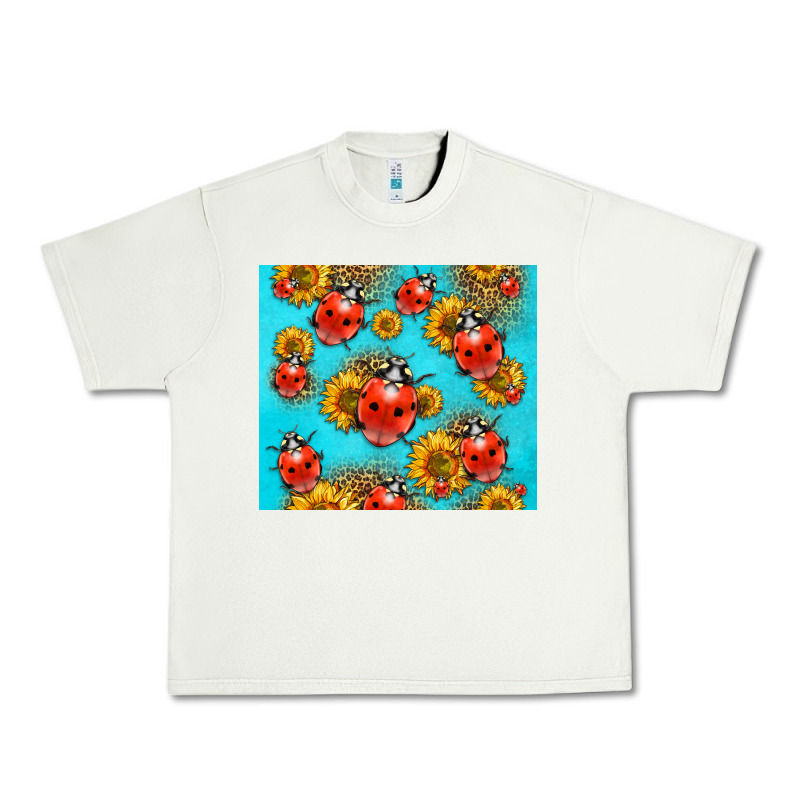 Western Sunflowers Ladybug Urban Heavy Tee by LillyAllenDesigns | Teevron