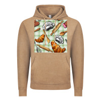 Vintage Coffee chef tools seamless pattern Vintage Hoodie - BundleAndBundleShop