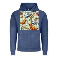 Vintage Denim chef tools seamless pattern Vintage Hoodie - BundleAndBundleShop
