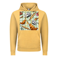 Vintage Mustard chef tools seamless pattern Vintage Hoodie - BundleAndBundleShop