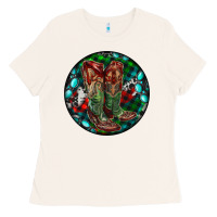 Bone Christmas Cowboy Boots Ladies Tee - RanaPortraitStore