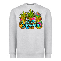 Heather Grey hello summer pineapple Heavyweight Sweatshirt - Jasminsmagicworld
