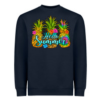 Navy hello summer pineapple Heavyweight Sweatshirt - Jasminsmagicworld