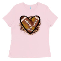 Bubblegum Pink heart football Ladies Tee - JahusDesignShop