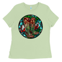 Matcha Christmas Cowboy Boots Ladies Tee - RanaPortraitStore