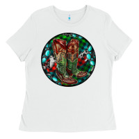 White Christmas Cowboy Boots Ladies Tee - RanaPortraitStore
