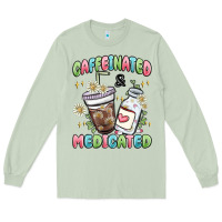 Matcha caffeinated and medicated Long Sleeve Tee - MaliasSmallBusiness