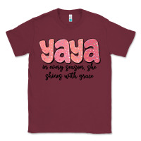 Burgundy yaya in every season, she shines with grace Classic Tee - MaliasSmallBusiness