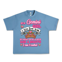 Pebble Blue As A Gemini Girl I Was Born With My Heart On My Sleeve And A Mouth Urban Heavy Tee - Jasminsmagicworld