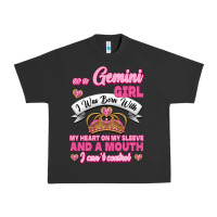 Pigment Black As A Gemini Girl I Was Born With My Heart On My Sleeve And A Mouth Urban Heavy Tee - Jasminsmagicworld