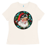 Bone Christmas Santa Claus Ladies Tee - RanaPortraitStore