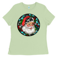 Matcha Christmas Santa Claus Ladies Tee - RanaPortraitStore