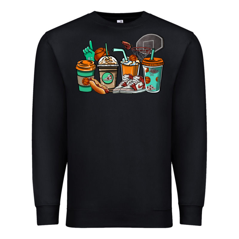 Basketball Coffee Cups Premium Sweatshirt by NancyCooperArtShop | Teevron