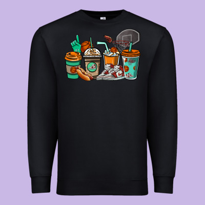 Basketball Coffee Cups Premium Sweatshirt Designed By Nancycooperartshop