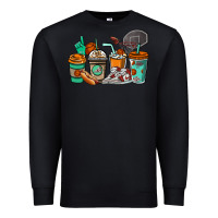 Black Basketball coffee cups Premium Sweatshirt - NancyCooperArtShop
