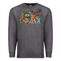 Charcoal Heather Basketball coffee cups Premium Sweatshirt - NancyCooperArtShop