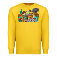 Lemon Basketball coffee cups Premium Sweatshirt - NancyCooperArtShop