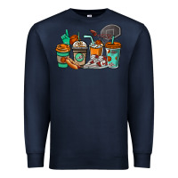 Navy Basketball coffee cups Premium Sweatshirt - NancyCooperArtShop