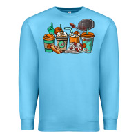 Ocean Blue Basketball coffee cups Premium Sweatshirt - NancyCooperArtShop