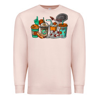 Pale Pink Basketball coffee cups Premium Sweatshirt - NancyCooperArtShop