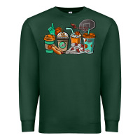 Sports Green Basketball coffee cups Premium Sweatshirt - NancyCooperArtShop