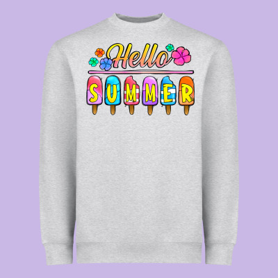Hello Summer Popsicles Heavyweight Sweatshirt Designed By Jasminsmagicworld