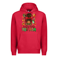 Cardinal santas favorite dog mom afro messy bun Premium Hoodie - texasbilliewilder