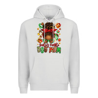 Dove Grey santas favorite dog mom afro messy bun Premium Hoodie - texasbilliewilder