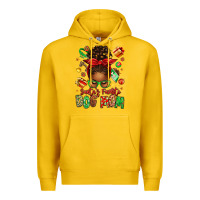 Lemon santas favorite dog mom afro messy bun Premium Hoodie - texasbilliewilder