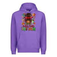 Purple santas favorite dog mom afro messy bun Premium Hoodie - texasbilliewilder