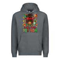 Rock santas favorite dog mom afro messy bun Premium Hoodie - texasbilliewilder