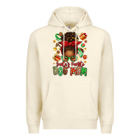 Sandshell santas favorite dog mom afro messy bun Premium Hoodie - texasbilliewilder